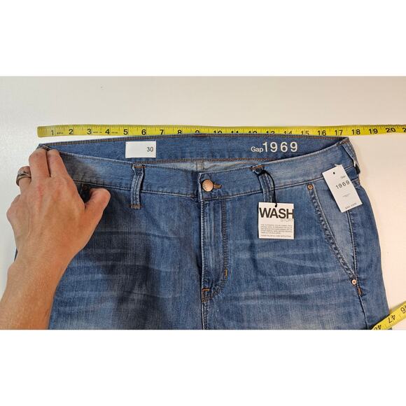 Nwt new GAP 1969 size 30 bermuda shorts casual career teacher summer blue soft ^ - Picture 5 of 5